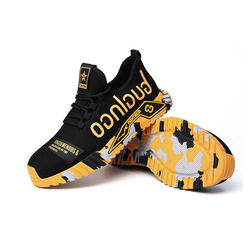 Ademende lichtgewicht sneakers met stalen neus