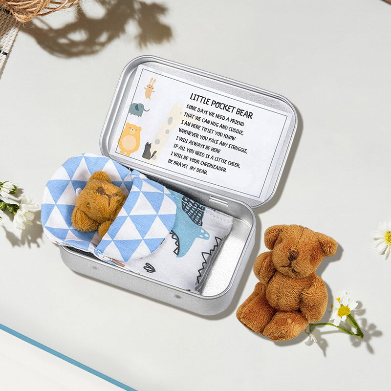 Teddybeer in een blikken doos