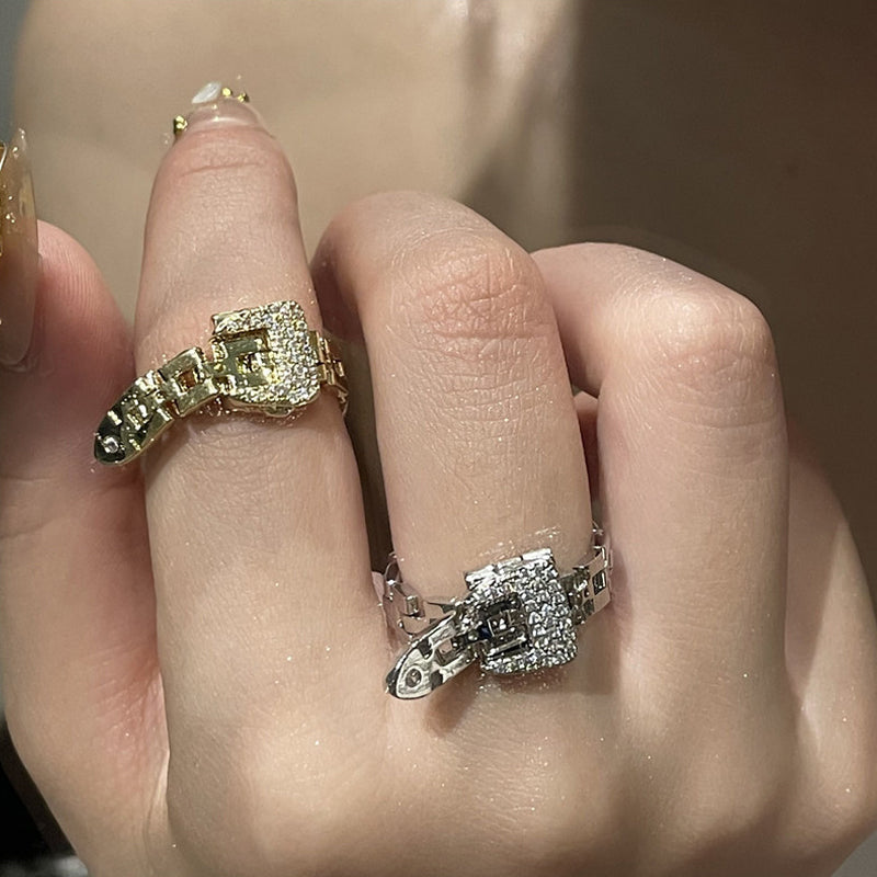 Ketting riem gesp-ring