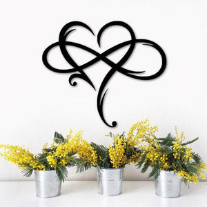 Eeuwige liefde roestvrijstalen kunstdecoratie