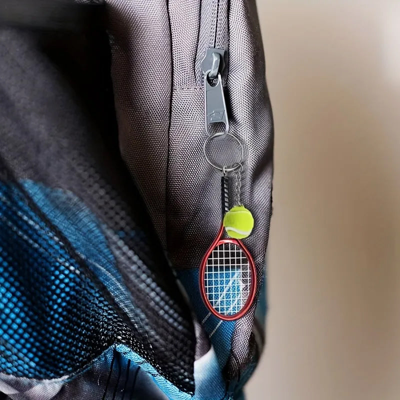 Mini tennisracket sleutelhanger