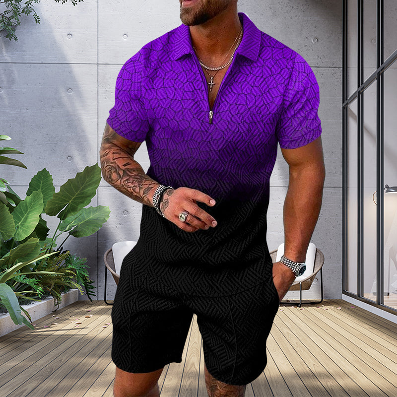 Casual herenpolo met print