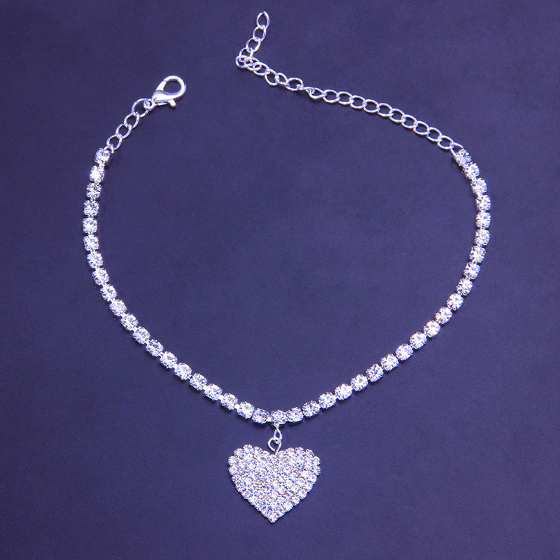 Mode Hart Strass Enkelbanden