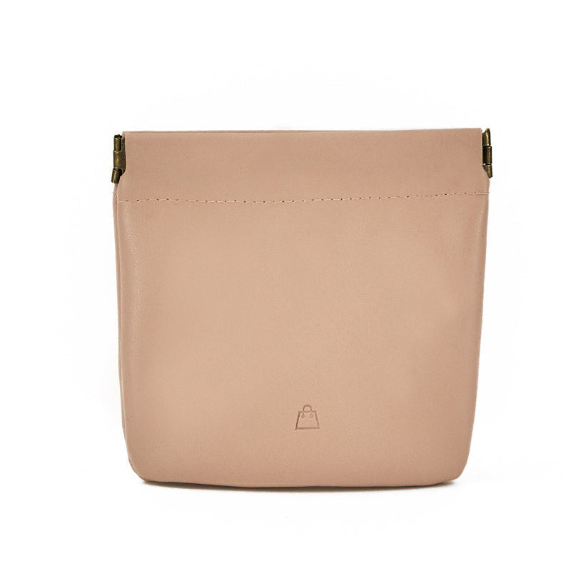 Leren knijp portemonnee