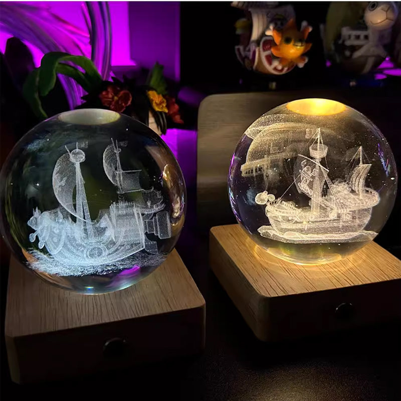 Kristallen bol nachtlampje Creatief doe-het-zelf oplaadbaar verlichtingsnachtlampje