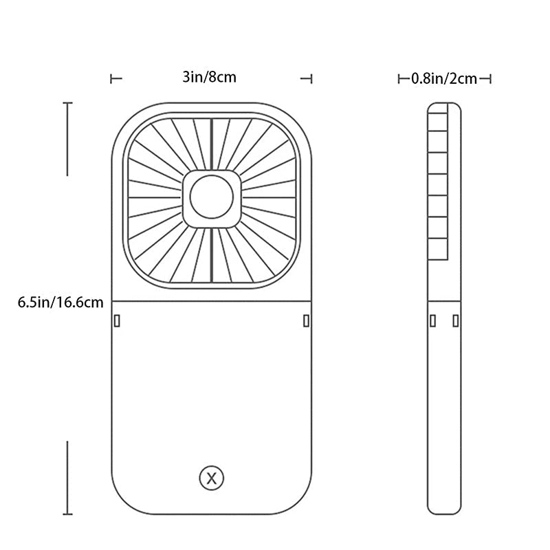 Draagbare hangende nekventilator