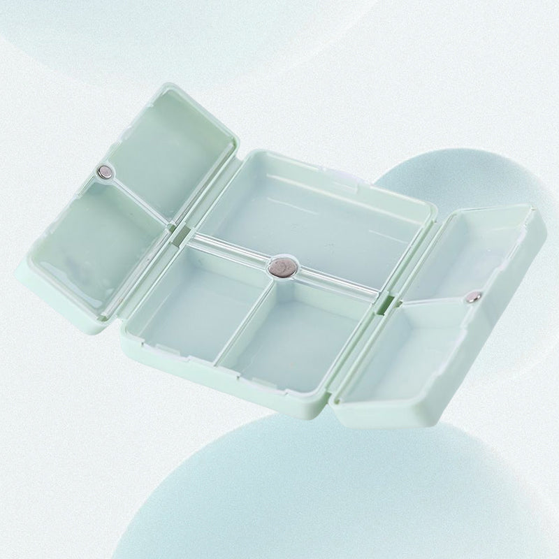 Draagbare pillendoos met 7 compartimenten