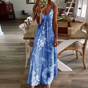Maxi-jurk met bohemien mouwen en bloemenprint