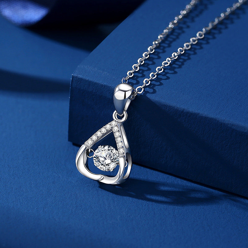 Sprankelende zirkonia hart ketting