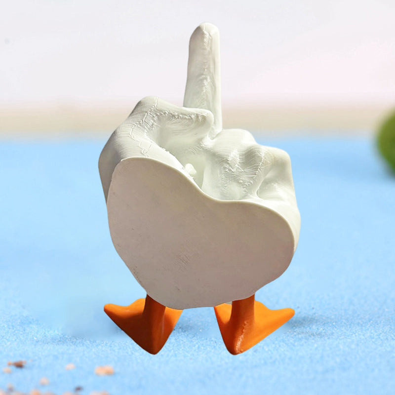 Middelvinger Eend Hars Ornament