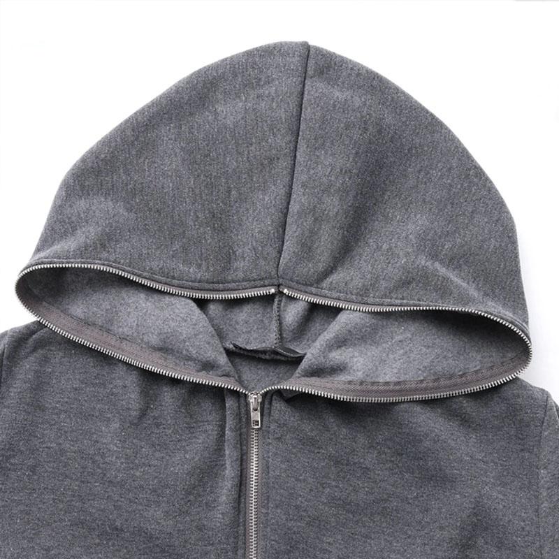 Unisex lange mouw jas met capuchon