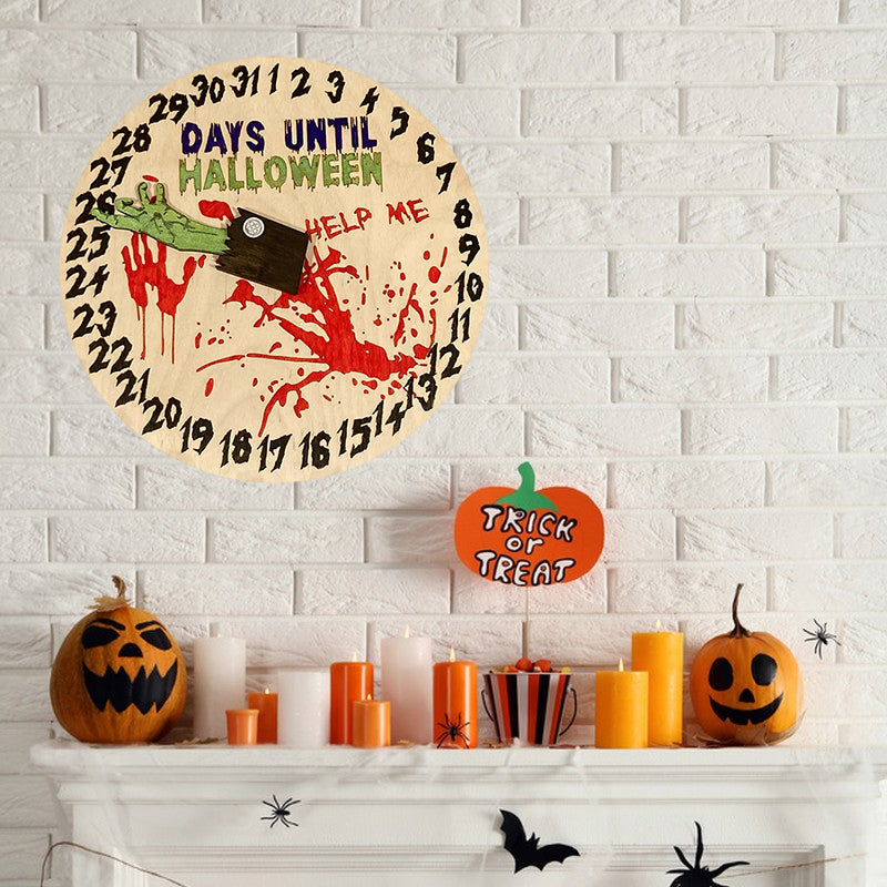 Halloween Countdown houten decoratie