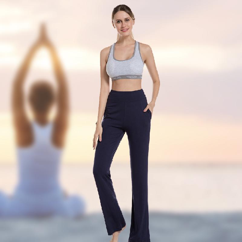 Yoga broeken met hoge taille en uitlopende pijpen voor dames
