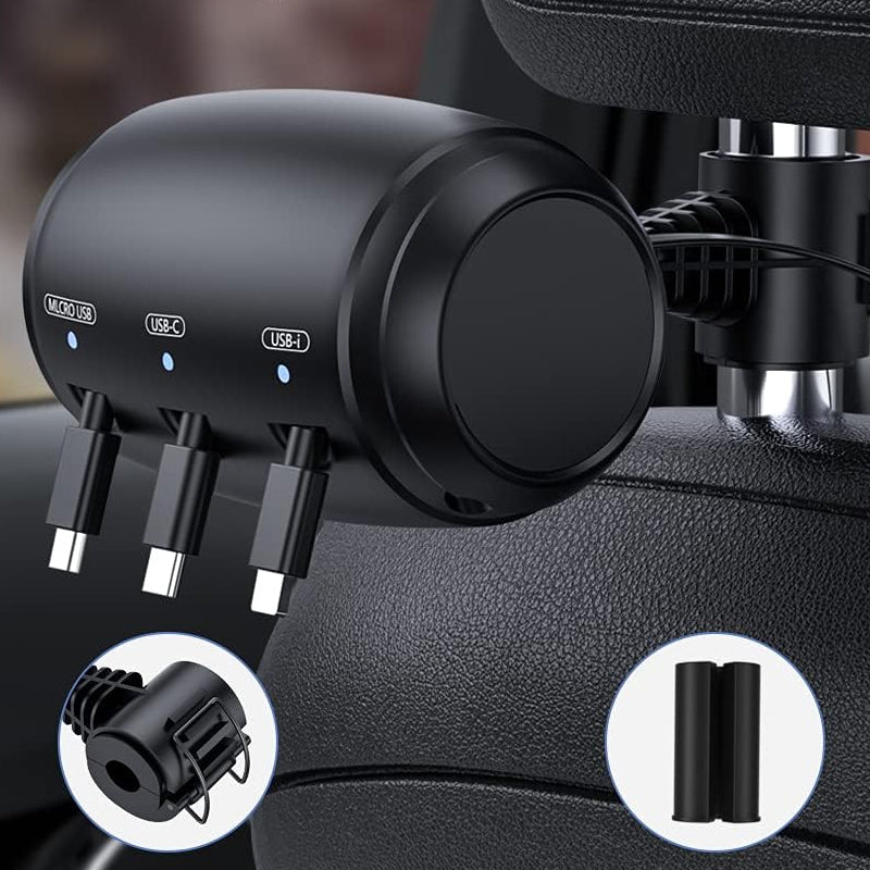 Intrekbare achterbank 3 in 1 oplader