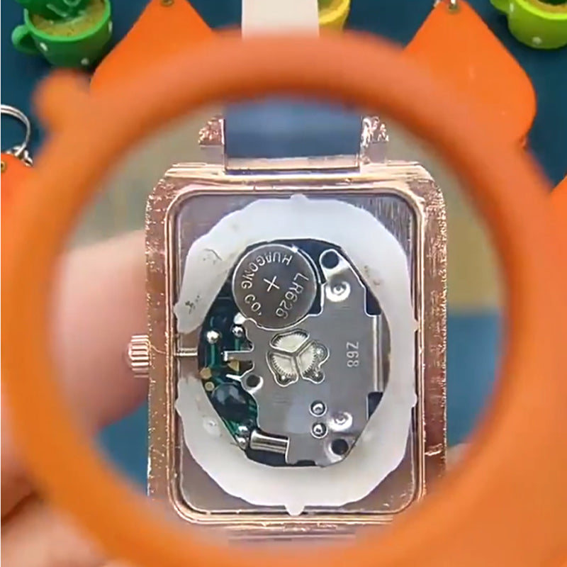 Opvouwbare sleutelhanger met vergrootglas