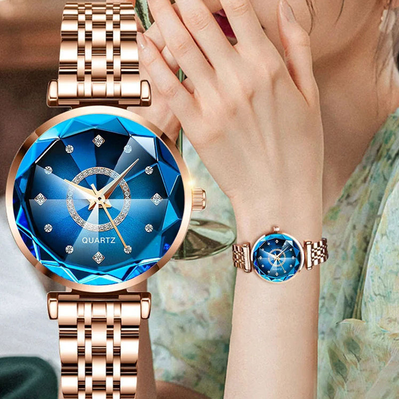 Waterdicht horloge met sterrenhemel voor dames