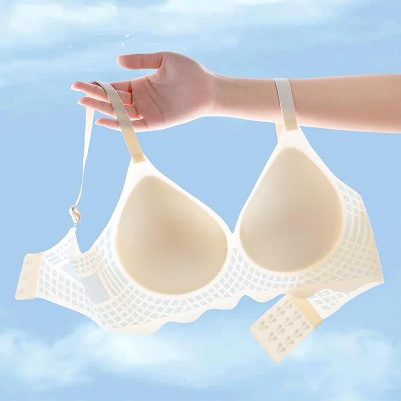 Ademende naadloze beugelloze bh