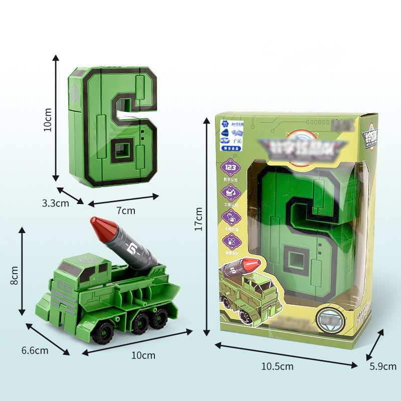 Speelgoedvervorming Nummer Transform Robot