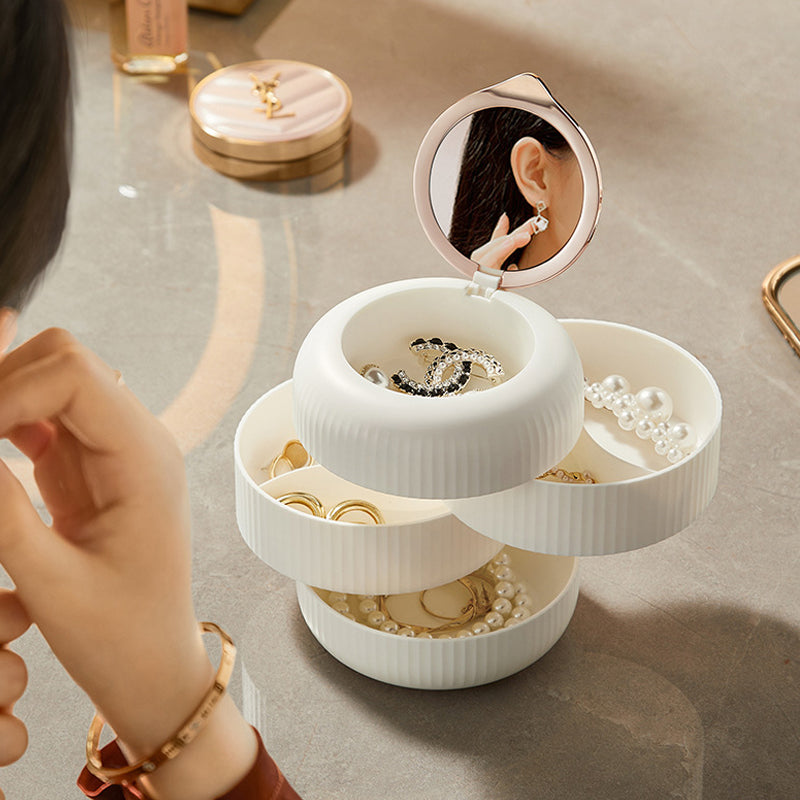 Meerlaagse roterende sieraden opbergdoos