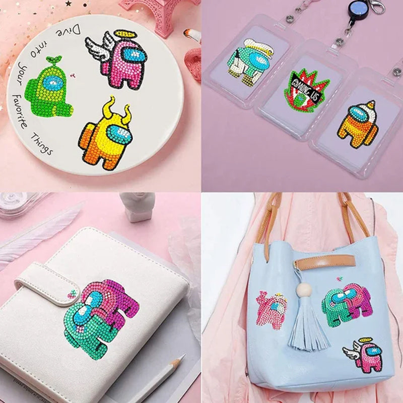DIY kinderen gratis stok cartoon diamant schilderij