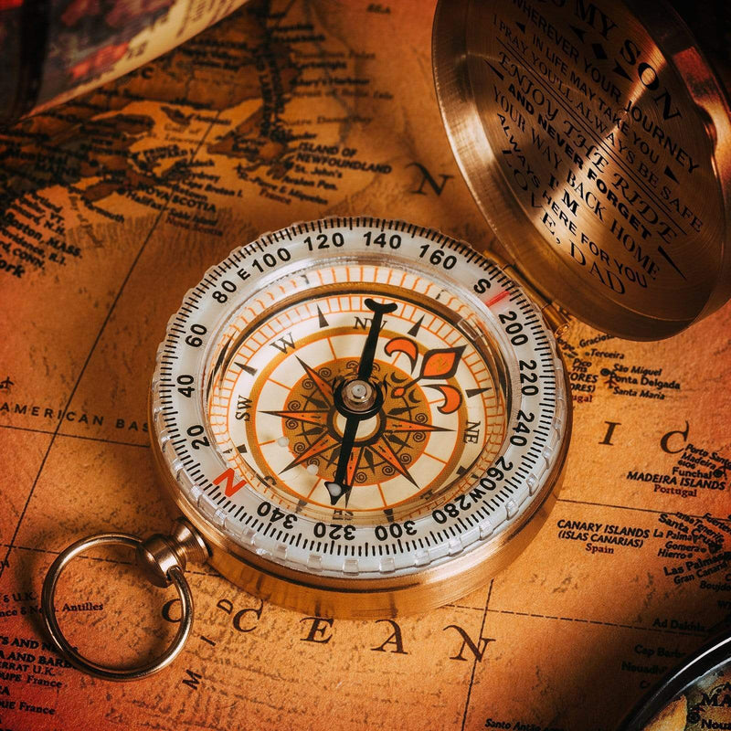 Pa aan zoon - geniet van de belettering Ride Compass