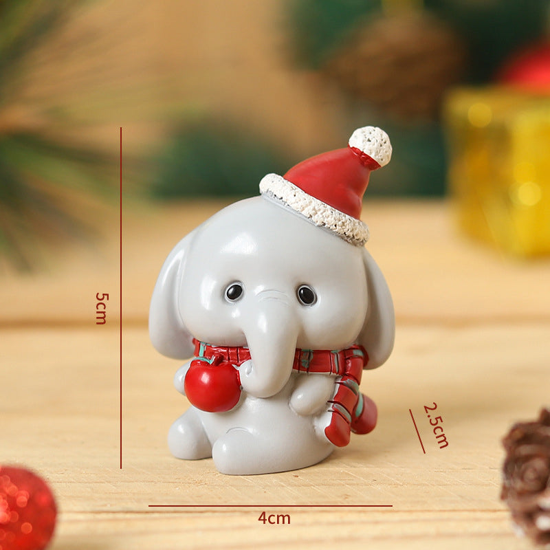 Handgemaakte dieren kerstman ornamenten