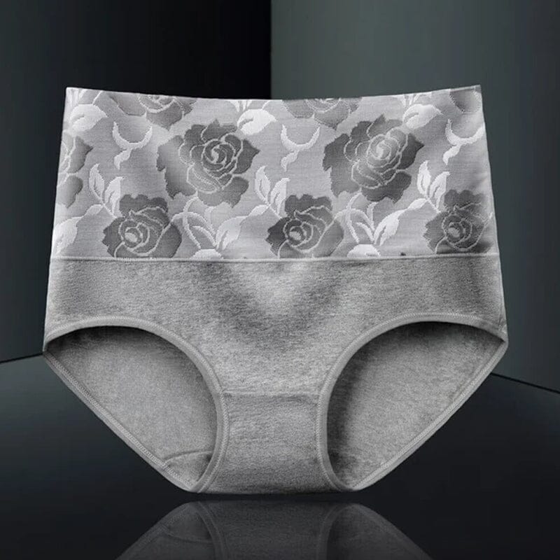 Katoenen slip met hoge taille en bloemenpatroon