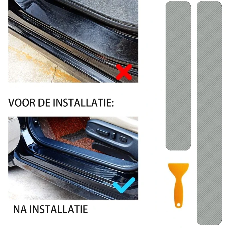 De Stickers van de autodeurdorpels