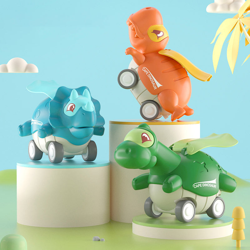 Door een pers aangedreven speelgoeddinosaurusauto