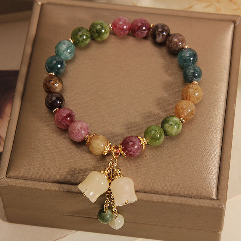 Natuurlijk gekleurde toermalijn armband