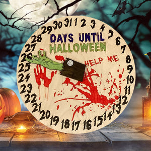 Halloween Countdown houten decoratie