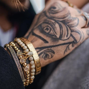 Zirkoon kroon combinatie vierdelige armbanden