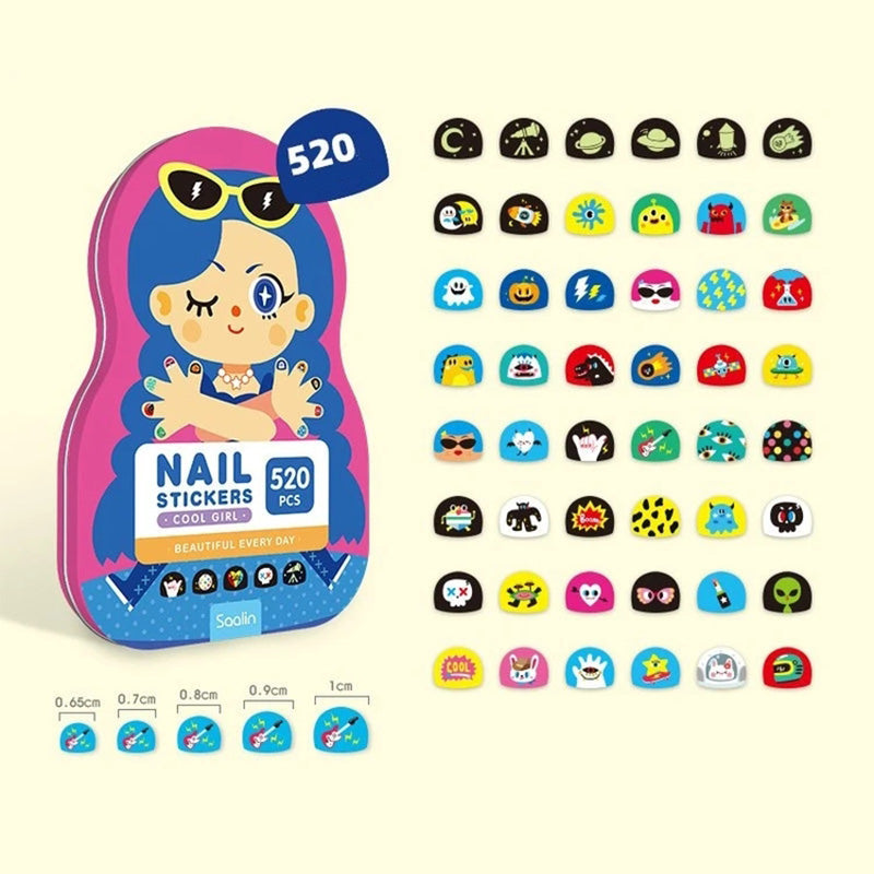 DIY Nagelstickers Set voor kinderen (520 stuks)