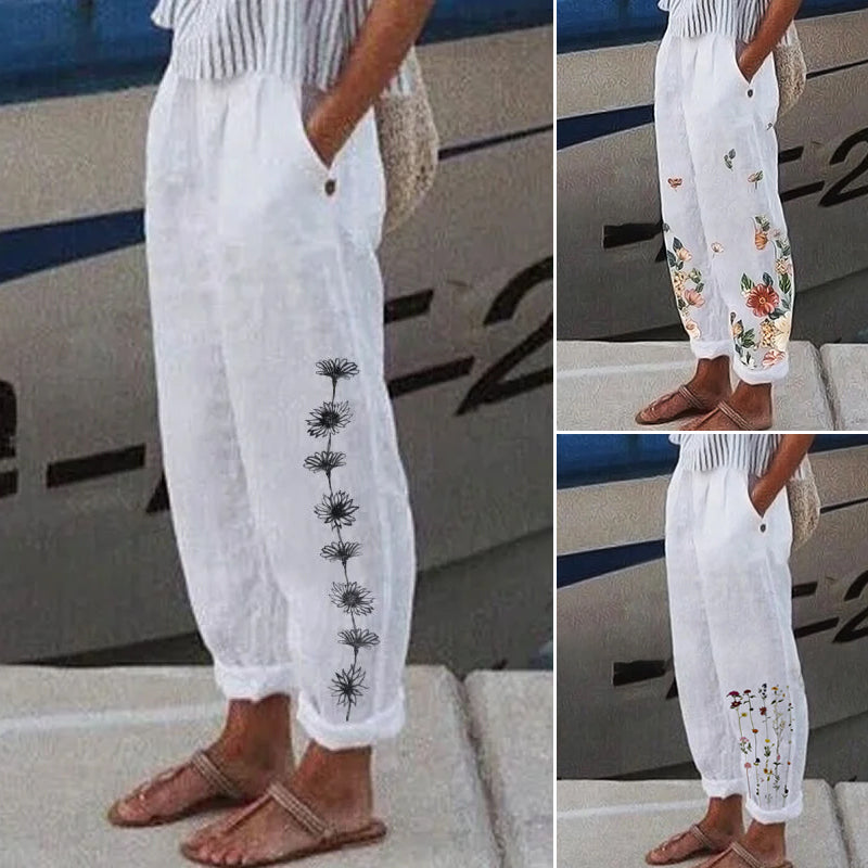 Casual broek met print voor dames