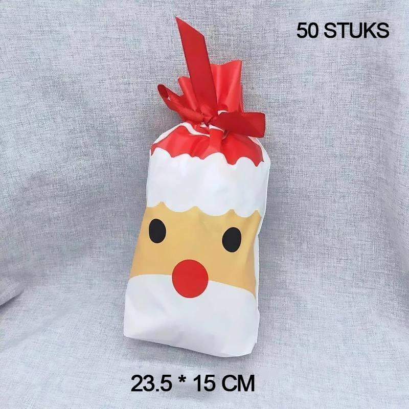 Kerstcadeautassen met trekkoord