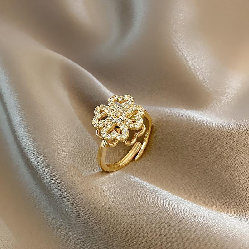 Vierbladige klaver Roterende Ring