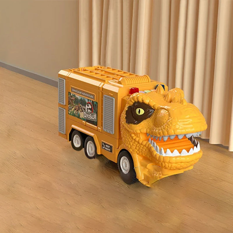 🦖Nieuwe dinosaurus transformerende technische vrachtwagenbaanspeelgoedset met licht en muziek
