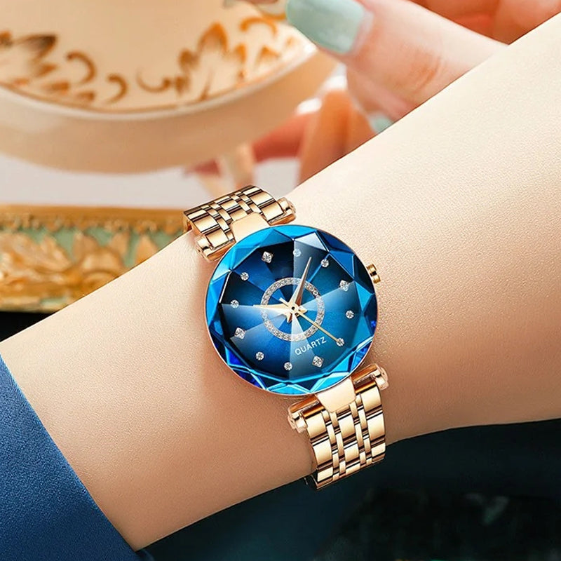 Waterdicht horloge met sterrenhemel voor dames