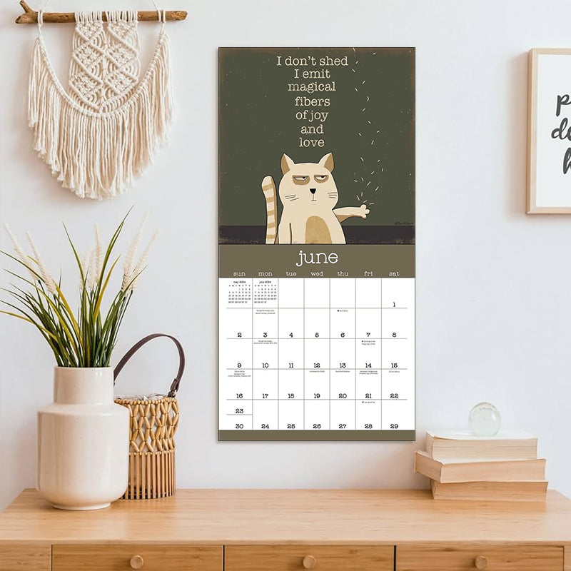 Een jaar van Snarky Cats 2024 wandkalender