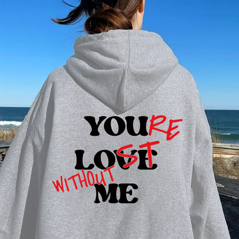 Effen sweatshirt met letterprint