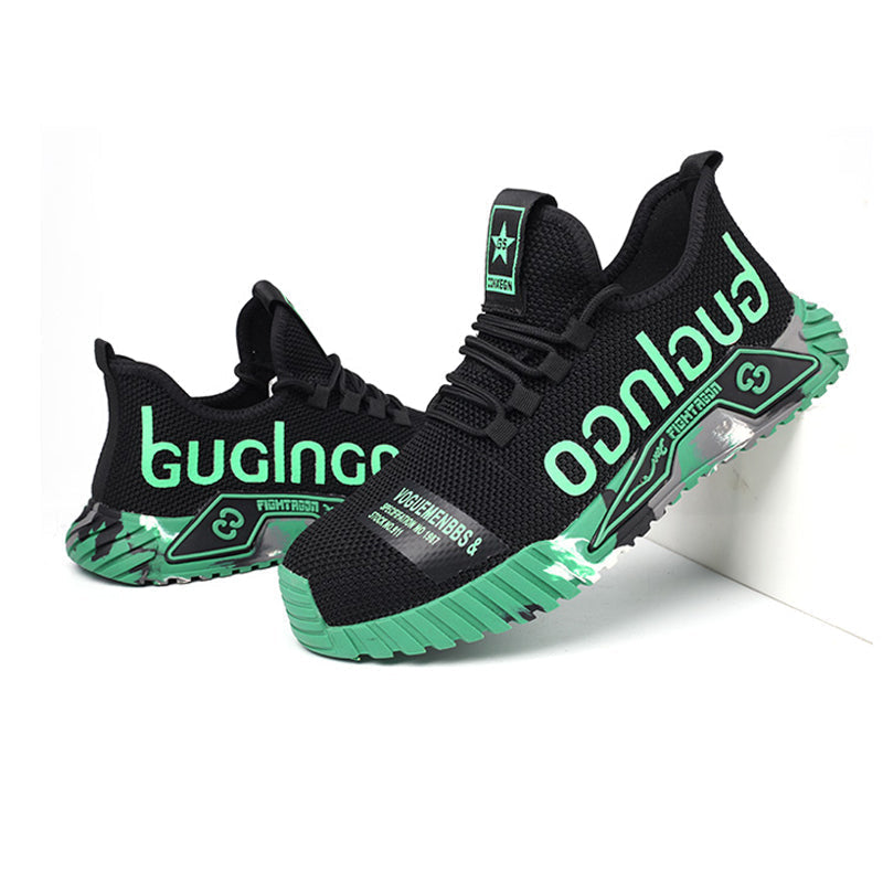 Ademende lichtgewicht sneakers met stalen neus