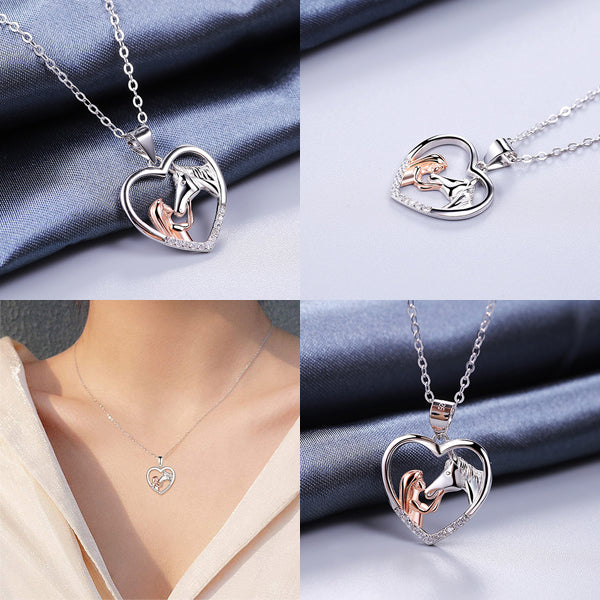 Meisje en paard ketting ketting