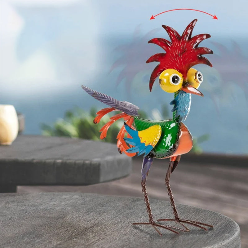 Grappig tuinhaanstandbeeld🐓