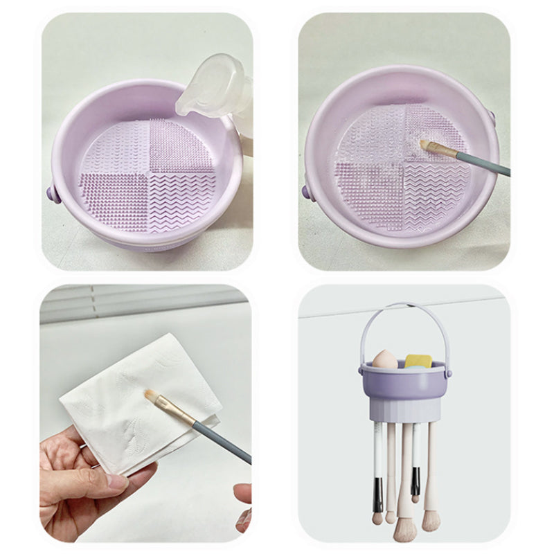 3-in-1 reinigingskom voor make-upborstels