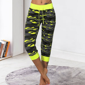 Yogabroek met camouflage print