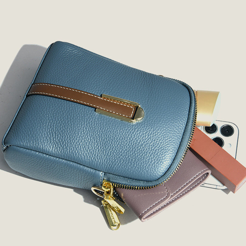 Lychee patroon lederen mobiele telefoon tas