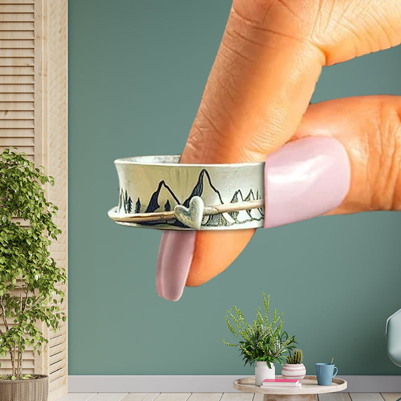 Blijf klimmen Zilveren ring