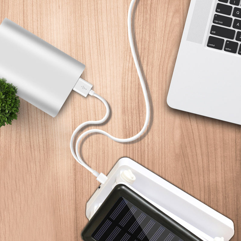 Op zonne-energie USB-oplaadbare tafellamp voor twee doeleinden