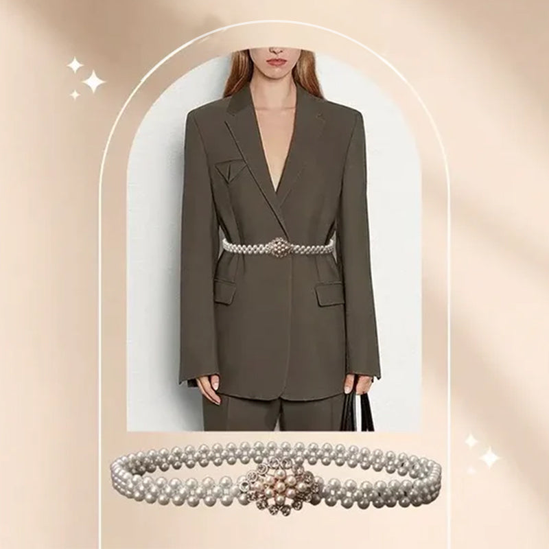 Elegante parel elastische taille ketting