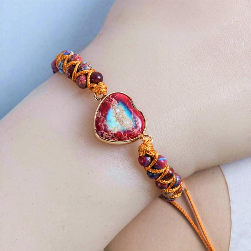 Hartstochtelijk hart jasper armband